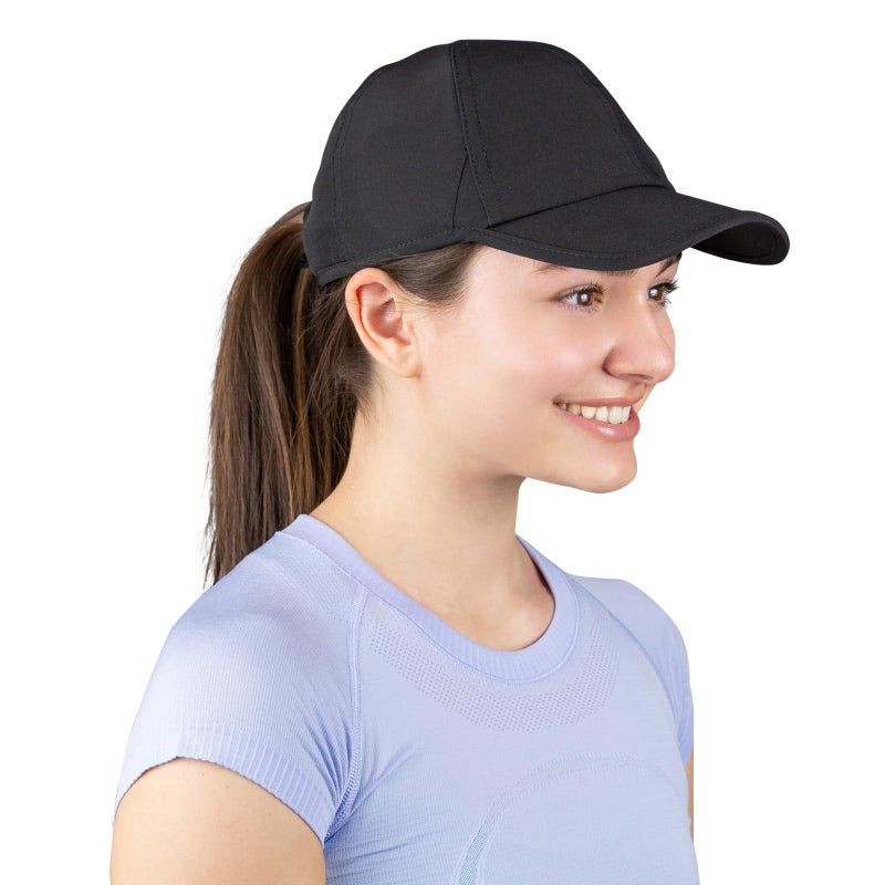 TrailHeads UV Protection Running Hats for Women, 50+ UPF - Summer Hats for Women Baseball Cap - Tennis, Golf, Gym, Workout Black - Image 1